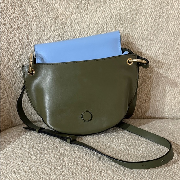 GANNI Medium Placid Blue Leather Top Handle Bag [OS] - Picture 11 of 12